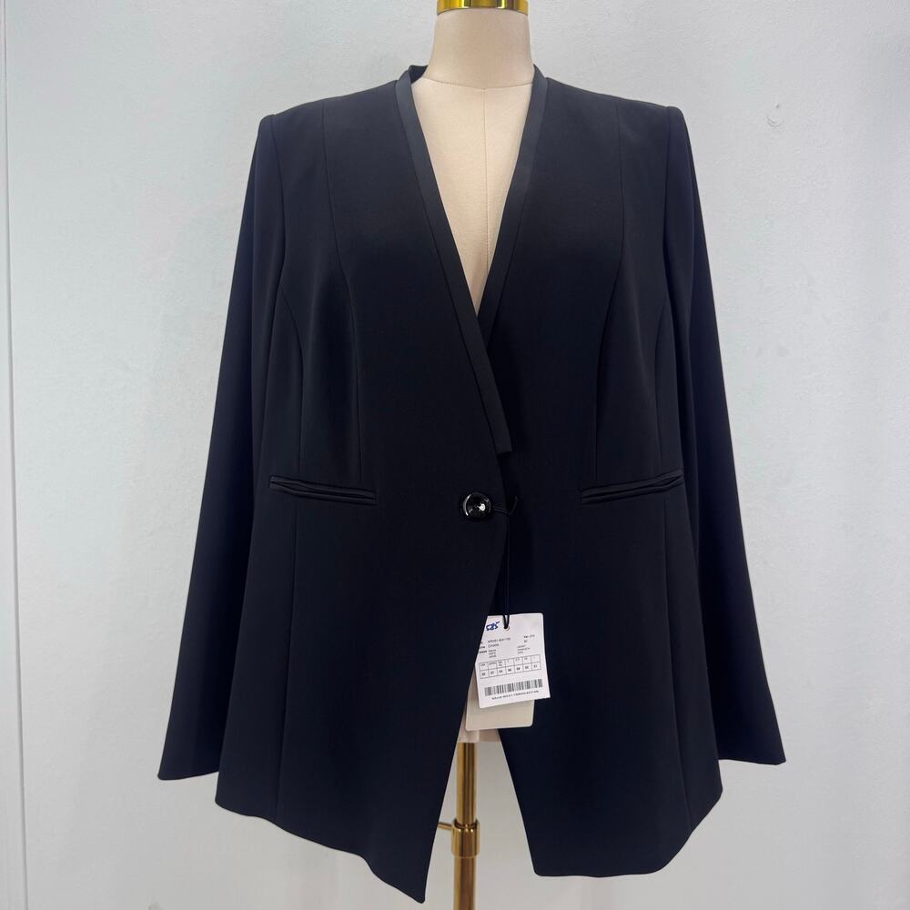 NWT Marina Rinaldi Chiara Black Blazer Jacket Career School Boy Academia US 20